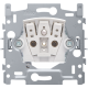 Socle pour prise de courant avec indication de la tension, broche de terre, obturateurs de protection et avec led ambre, connexion rapide