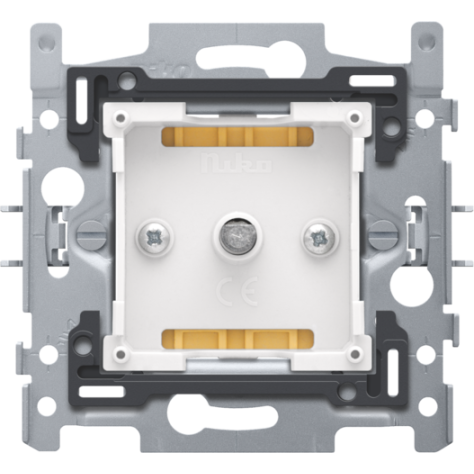 Socle pour mécanisme à impulsion avec commande rotative, 25 A/250 Vac, fixation par griffes