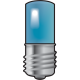 Lampe E10 avec LED bleue pour boutons-poussoirs 6A ou appareils de signalisation