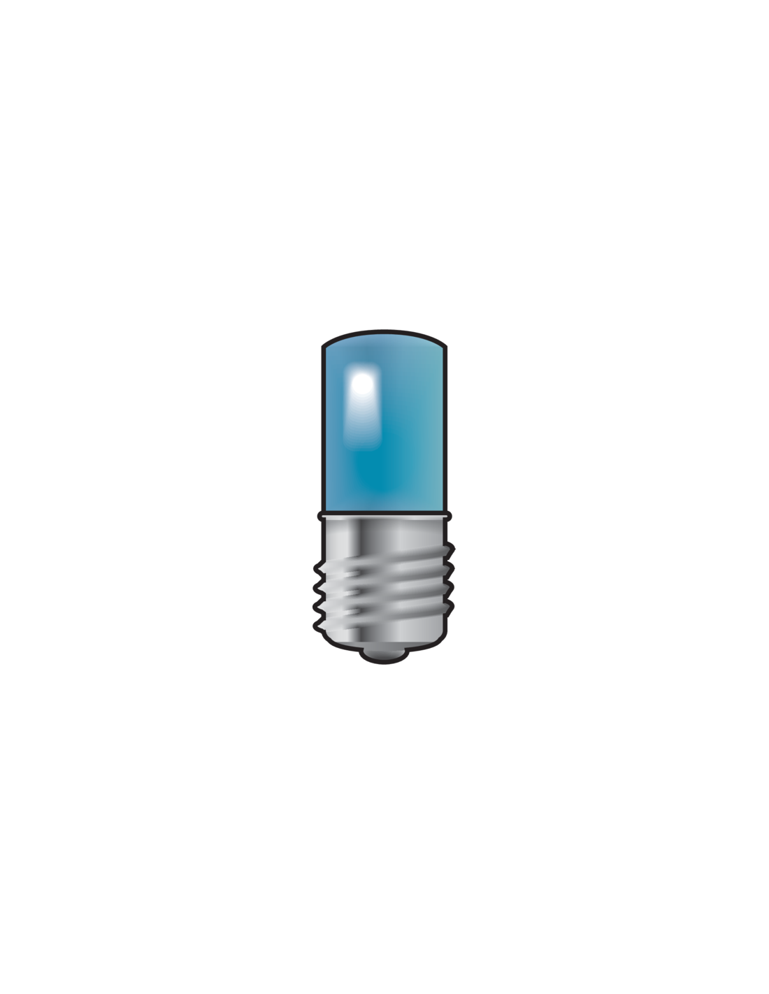 Lampe E10 avec LED bleue pour boutons-poussoirs 6A ou appareils de signalisation