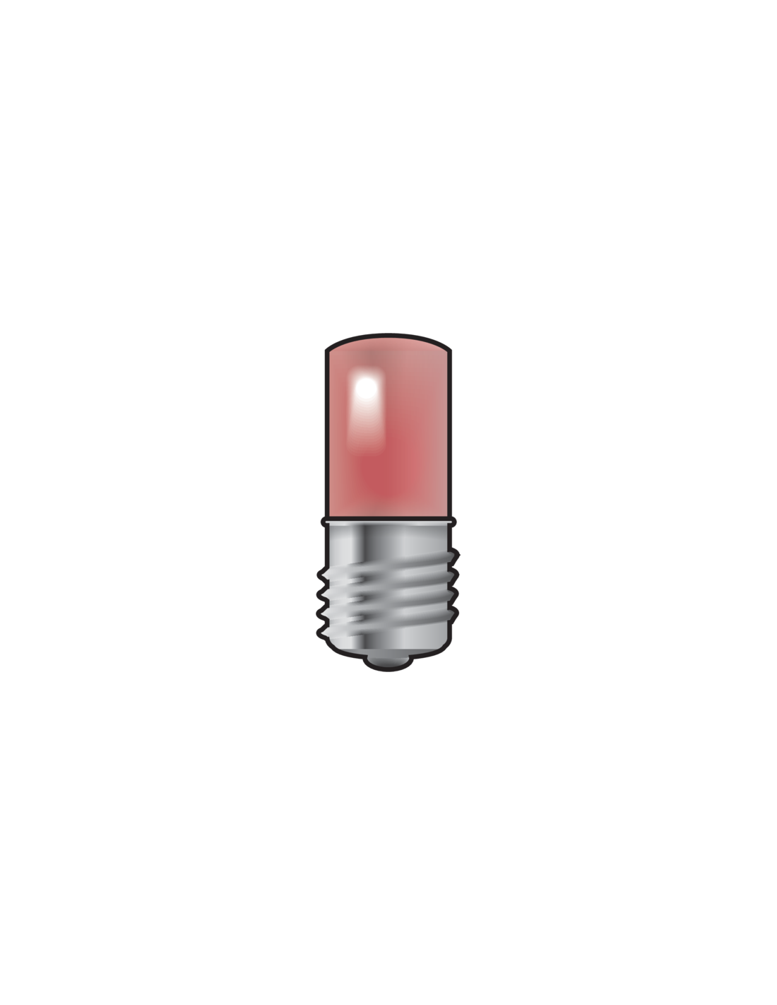 Lampe E10 avec LED rouge pour boutons-poussoirs 6A ou appareils de signalisation