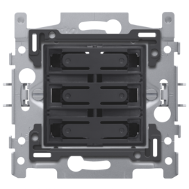 Socle pour quadruple bouton-poussoir libre de potentiel 24 V N.O., fixation par griffes
