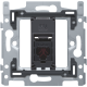 1 connexion RJ11 UTP, modèle plat, y compris cadre de montage 60 x 71 mm avec fixation par vis