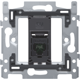 1 connexion RJ45 UTP Cat. 5E, prêt pour l'alimentation PoE++, modèle plat, incl. socle 60 x 71 mm avec fixation par vis
