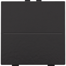 Touche simple pour interrupteur sans fil ou bouton-poussoir à deux boutons de commande, couleur piano black coated