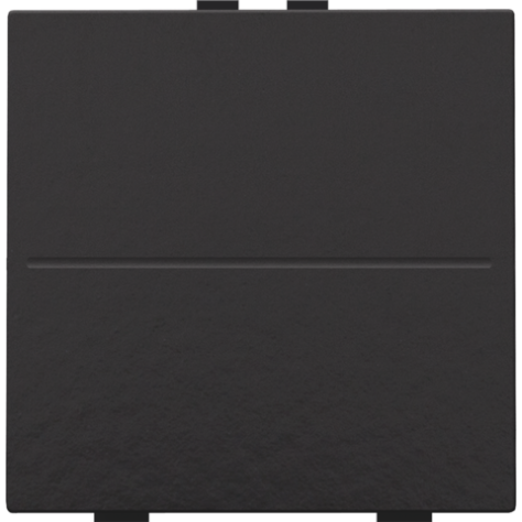 Touche simple pour interrupteur sans fil ou bouton-poussoir à deux boutons de commande, couleur piano black coated