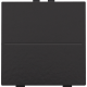 Touche simple pour interrupteur sans fil ou bouton-poussoir à deux boutons de commande, couleur piano black coated