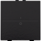 Touche simple avec marquage I et 0 pour interrupteur sans fil ou bouton-poussoir à deux boutons de command, couleur piano black coated