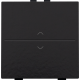 Touche simple avec flèches vers le haut et vers le bas pour interrupteur sans fil ou bouton-poussoir à 2 boutons de commande, couleur piano black coated
