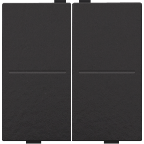 Touche double pour interrupteur sans fil ou bouton-poussoir à 4 boutons de commande, couleur piano black coated