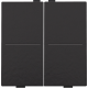 Touche double pour interrupteur sans fil ou bouton-poussoir à 4 boutons de commande, couleur piano black coated