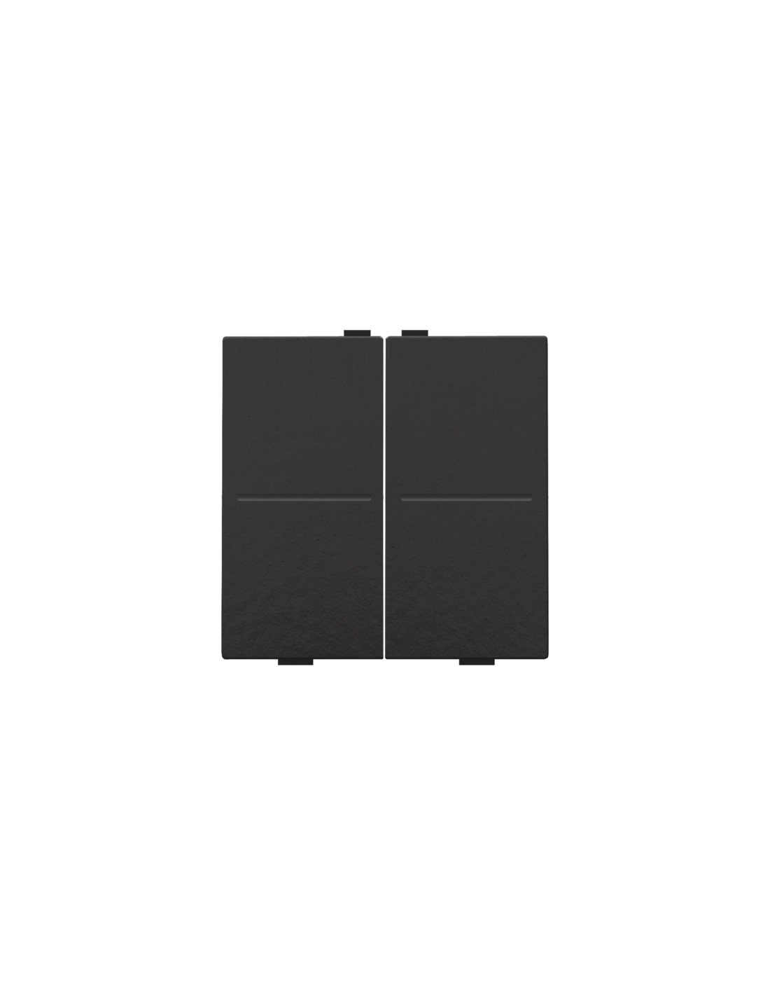 Touche double pour interrupteur sans fil ou bouton-poussoir à 4 boutons de commande, couleur piano black coated