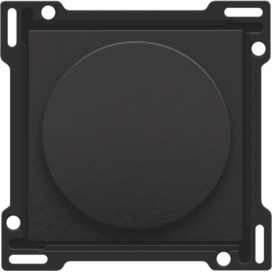 Set de finition pour variateur à bouton rotatif ou régulateur de vitesse, incl. bouton rotatif, couleur piano black coated