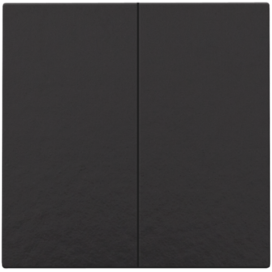 Set de finition pour interrupteur électronique double ou bouton-poussoir, couleur piano black coated