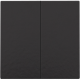 Set de finition pour interrupteur électronique double ou bouton-poussoir, couleur piano black coated