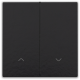 Set de finition pour interrupteur pour volets électronique double, couleur piano black coated