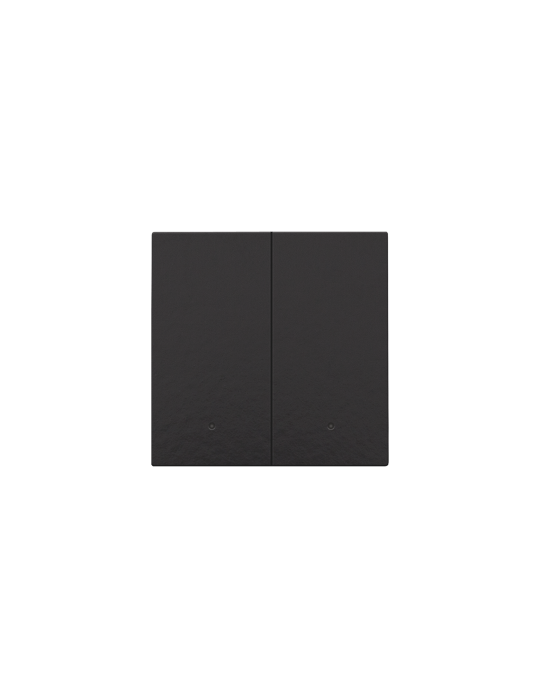 Set de finition avec lentille pour interrupteur électronique double ou bouton-poussoir, couleur piano black coated