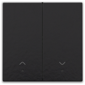 Set de finition avec lentille pour interrupteur pour volets électroniques double, couleur piano black coated