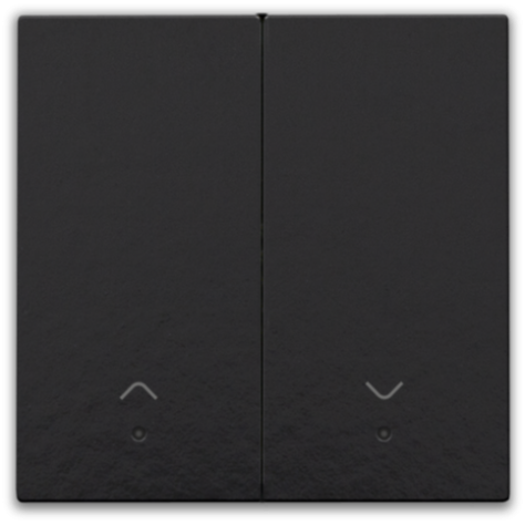 Set de finition avec lentille pour interrupteur pour volets électroniques double, couleur piano black coated