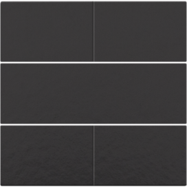 Set de finition pour bouton-poussoir quadruple, libre de potentiel, 24 V, couleur piano black coated