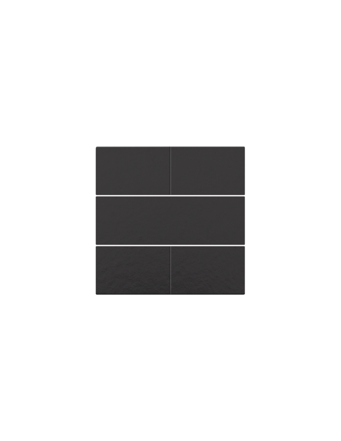 Set de finition pour bouton-poussoir quadruple, libre de potentiel, 24 V, couleur piano black coated