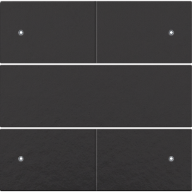 Set de finition pour bouton-poussoir quadruple, libre de potentiel, 24 V, avec LED, couleur piano black coated