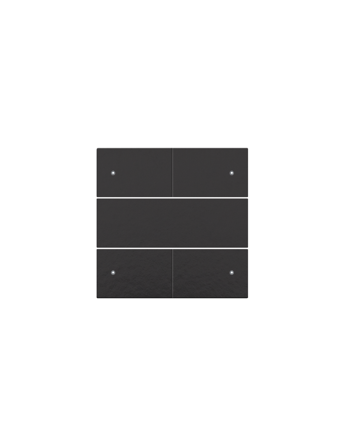 Set de finition pour bouton-poussoir quadruple, libre de potentiel, 24 V, avec LED, couleur piano black coated