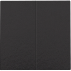 Bouton-poussoir double pour Niko Home Control, couleur piano black coated