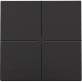 Bouton-poussoir quadruple pour Niko Home Control, couleur piano black coated