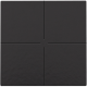 Bouton-poussoir quadruple pour Niko Home Control, couleur piano black coated
