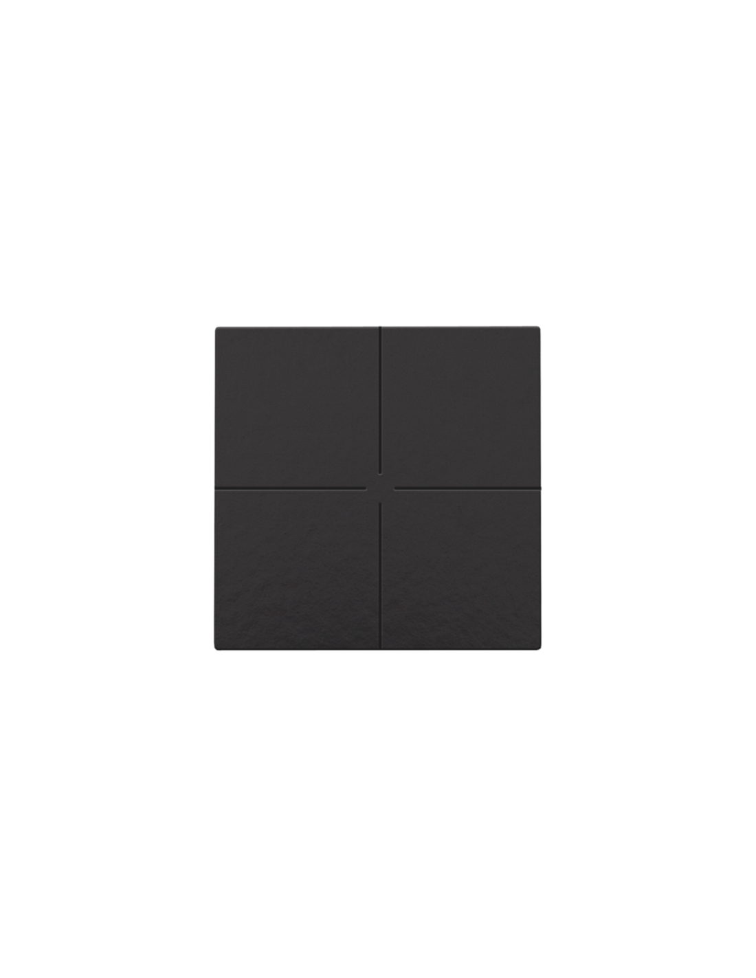 Bouton-poussoir quadruple pour Niko Home Control, couleur piano black coated