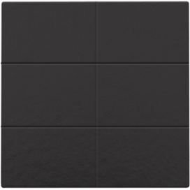 Bouton-poussoir sextuple pour Niko Home Control, couleur piano black coated