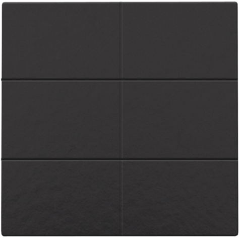 Bouton-poussoir sextuple pour Niko Home Control, couleur piano black coated