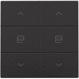 Commande de moteur double pour Niko Home Control, couleur piano black coated