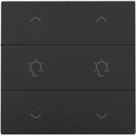 Commande de variateur double pour Niko Home Control, couleur piano black coated
