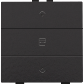 Commande de moteur simple avec LED pour Niko Home Control, couleur piano black coated