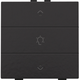 Commande de variateur simple pour Niko Home Control avec LED, couleur piano black coated