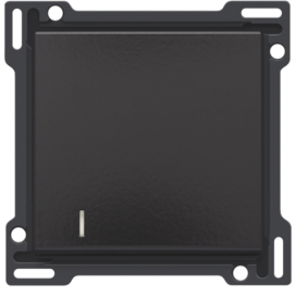 Set de finition avec voyant pour interrupteur ou bouton-poussoir simple, couleur piano black coated