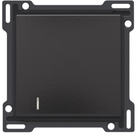 Set de finition avec voyant pour interrupteur ou bouton-poussoir simple, couleur piano black coated