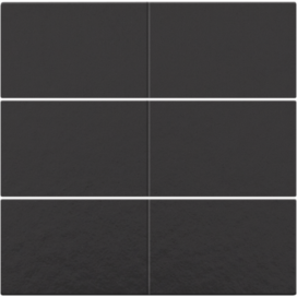 Set de finition pour bouton-poussoir sextuple, libre de potentiel, 24 V, couleur piano black coated