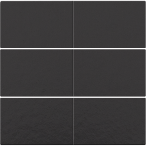 Set de finition pour bouton-poussoir sextuple, libre de potentiel, 24 V, couleur piano black coated