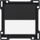Set de finition avec porte-étiquette pour interrupteur ou bouton-poussoir simple, couleur piano black coated