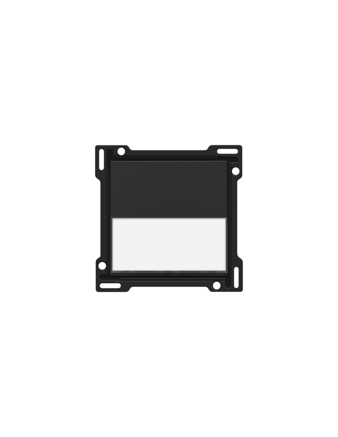 Set de finition avec porte-étiquette pour interrupteur ou bouton-poussoir simple, couleur piano black coated