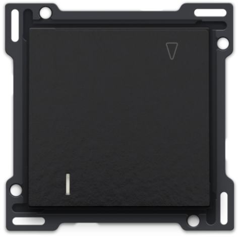 Interrupteur pour cartes d'hôtel, socle, bornes à vis et set de finition couleur piano black coated