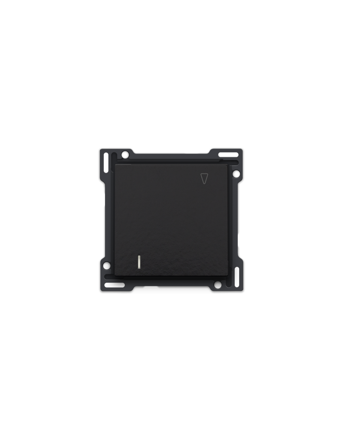 Interrupteur pour cartes d'hôtel, socle, bornes à vis et set de finition couleur piano black coated