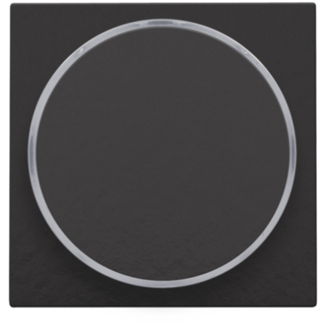 Set de finition avec anneau transparent sans symbole pour bouton-poussoir 6 A avec LED couleur ambre avec culot E10, couleur piano black coated