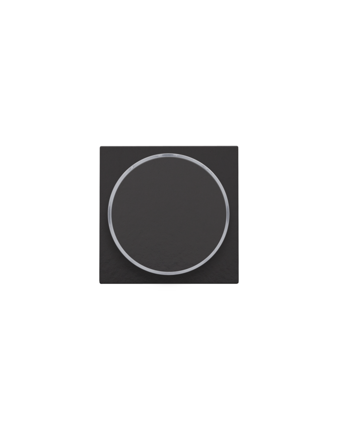 Set de finition avec anneau transparent sans symbole pour bouton-poussoir 6 A avec LED couleur ambre avec culot E10, couleur piano black coated