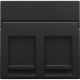 Enjoliveur data 2x RJ, couleur piano black coated