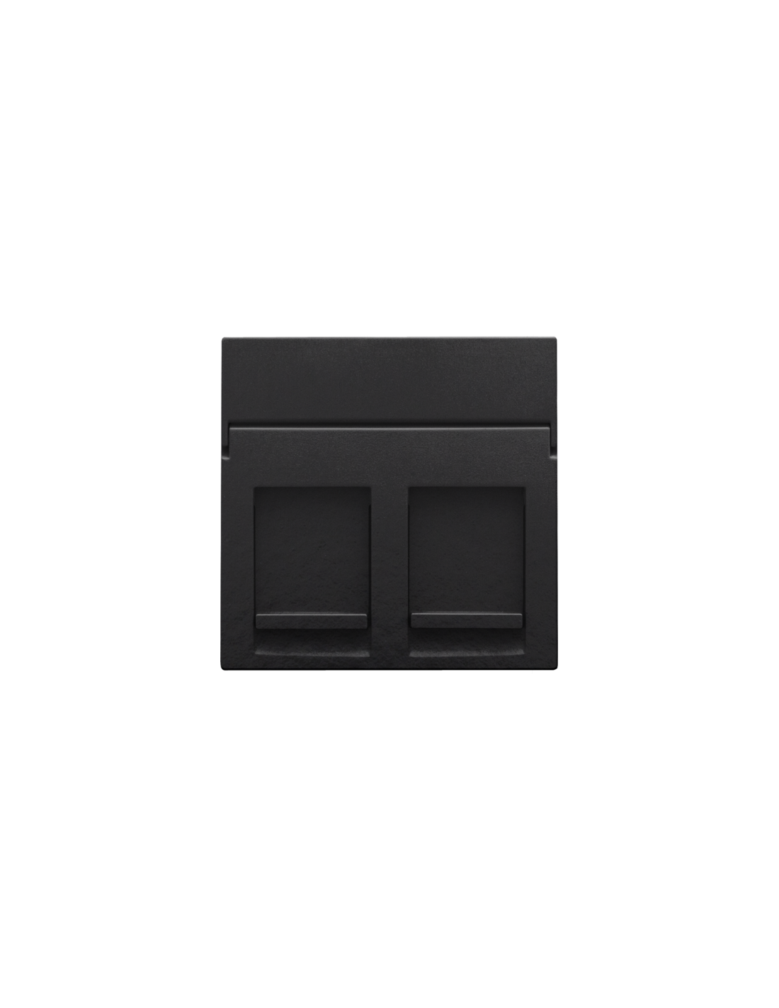 Enjoliveur data 2x RJ, couleur piano black coated