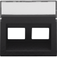 Enjoliveur data 2x RJ sortie oblique, couleur piano black coated